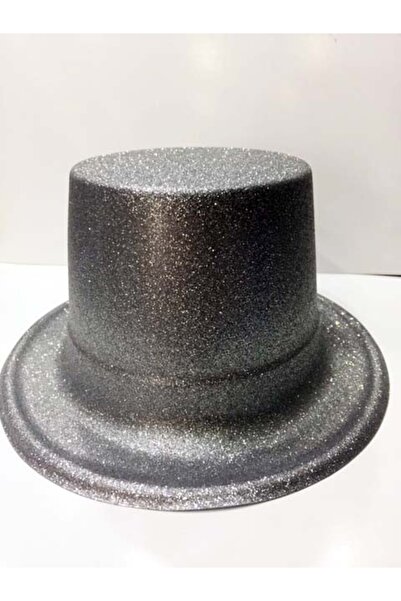 ForWhat Plastic Silver Glitter Party Hat for Office Home Office Event Show Co...