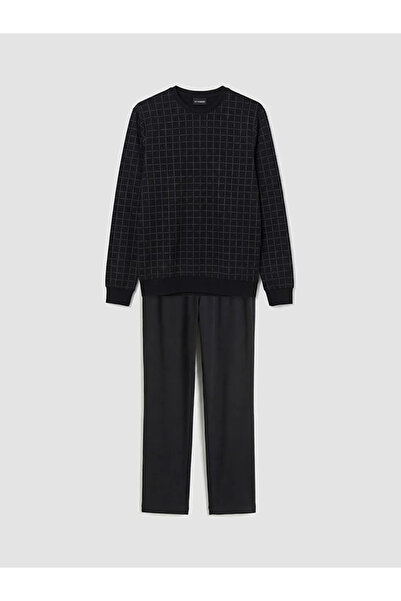 LC Waikiki Black Standard Fit Men's Pajama Set