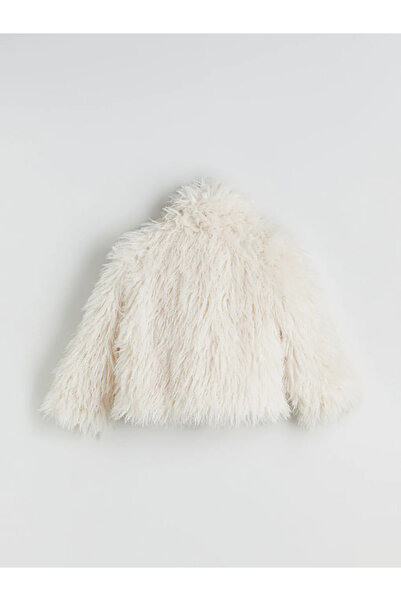 LC Waikiki Palton de blană ecru pentru fete