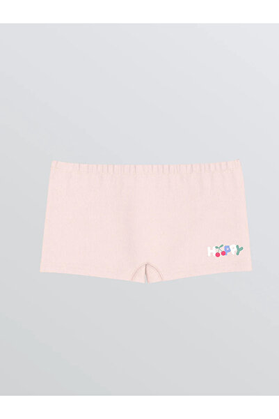 LC Waikiki Εκρού με τύπωμα Κοριτσίστικα Μπόξερ Σετ 3-τεμαχίων