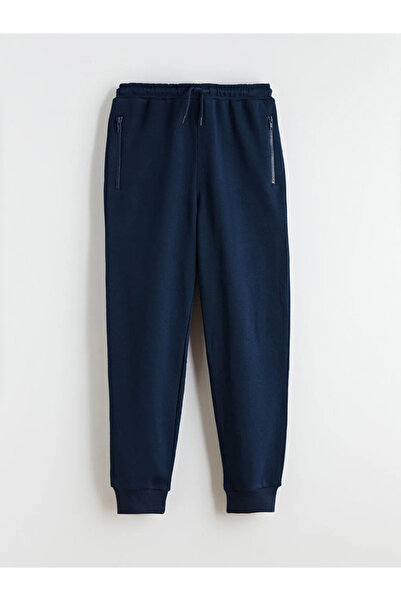 LC Waikiki Navy Blue Elastic Waist Boys' Jogger Sweatpants