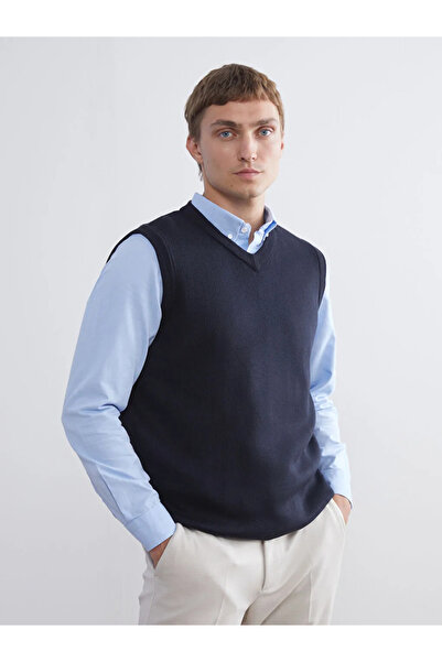 LC Waikiki Standard Mold V-Neck Men's Knitwear Sweater