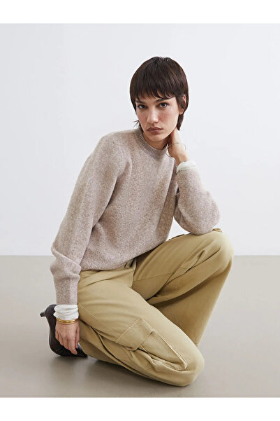 LC Waikiki Pulover de damă cu gât bej