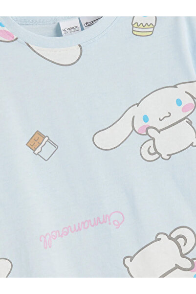 LC Waikiki Blue Crew Neck Cinnamoroll Printed Girls' Pajama Set