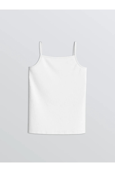 LC Waikiki White string strap girl's underwear tank top 5-pack