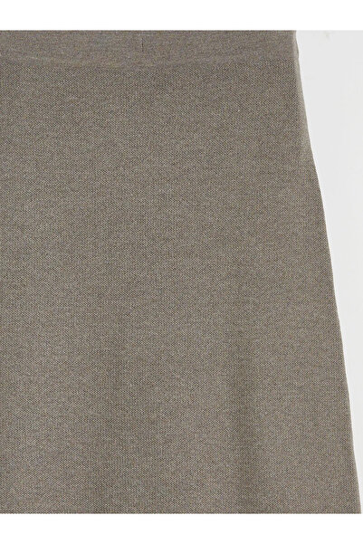LC Waikiki Beige Elastic Waist Knitwear Skirt