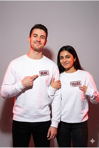 PERISENSE Dear Couple Combination Printed 2-Piece Cotton 3-Yarn Hoodless Over...