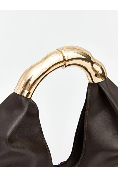 LC Waikiki Brown Metal Handle Detailed Women's Shoulder Bag