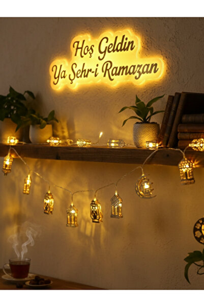 Arya Ramadan Themed Decorative Led Light with Mixed Figures 2 Meters |   Gold...