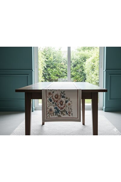 MİNOZA Digital Printed Coffee Flower Pattern Decorative Throw Pillow Cover