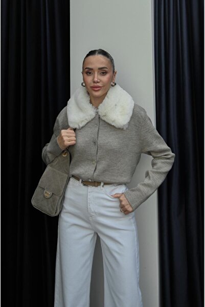 Havoş Ζακέτα με λεπτομέρειες από γούνα βιζόν Vera