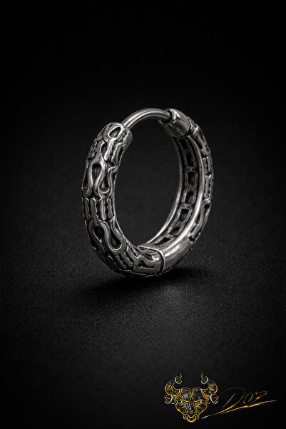 depozoom 316L Cerrahi Çelik Gotik Halka Punk Küpe Unisex Clicker Küpe 1 adet