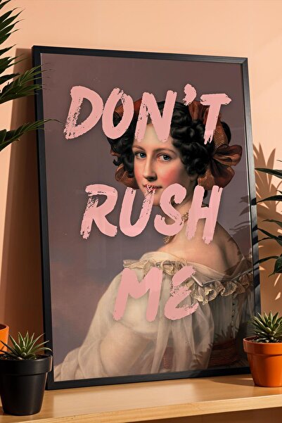 Saturn Dont Rush Me Tablou înrămat pentru masă de machiaj Decor pentru cameră...