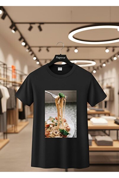 playwear تي شيرت PLAY WEAR للجنسين بقصة فضفاضة مطبوع عليه ITALY V18 برقبة دائرية