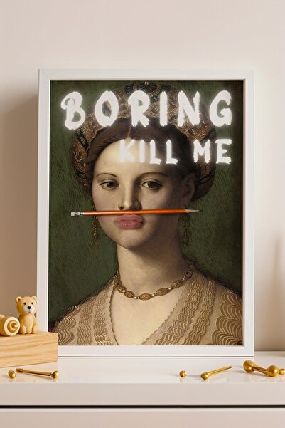 Saturn Boring Kill Me Tablou înrămat Portret clasic Decor pentru cameră de st...