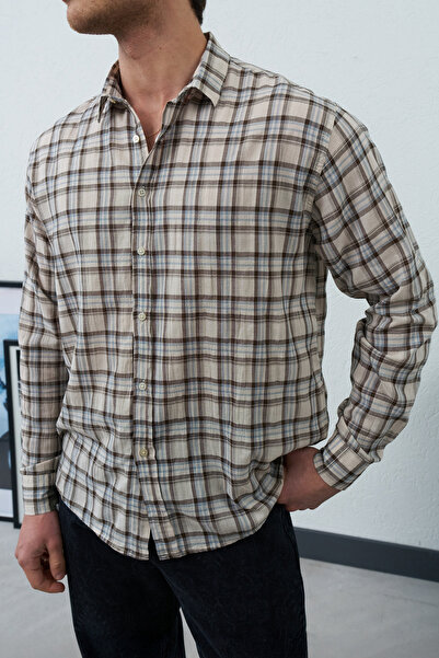 Wonraces Men's Comfortable Fit Patterned Premium Long Sleeve Shirt