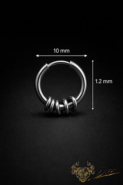 depozoom 316L Cerrahi Çelik Gotik Halka Punk Küpe Unisex Clicker Küpe 1 adet