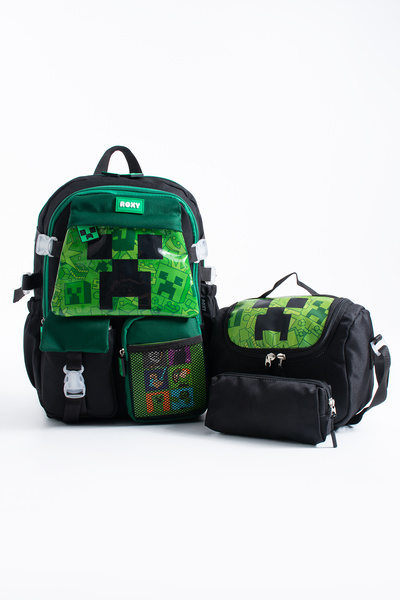 Roxy Набір шкільних сумок Minecraft Kore Kawaii – рюкзак + сумка для ланчу + ...