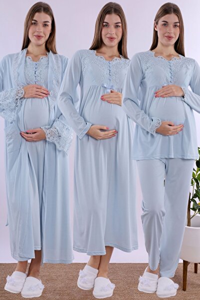 ByLohusa Blue Pregnant Maternity Set