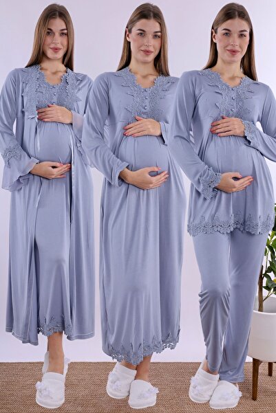 ByLohusa Blue Pregnant Maternity Set