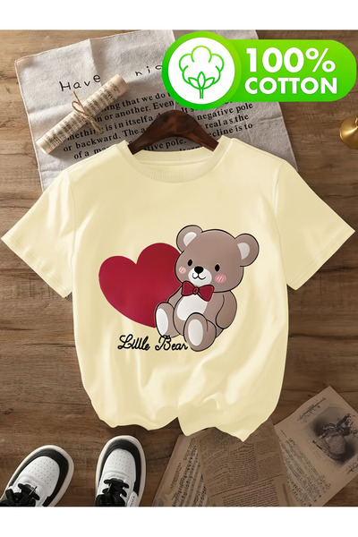 ELAN WEAR تي شيرت أبيض كبير الحجم مطبوع للنساء/الرجال من TEEDY