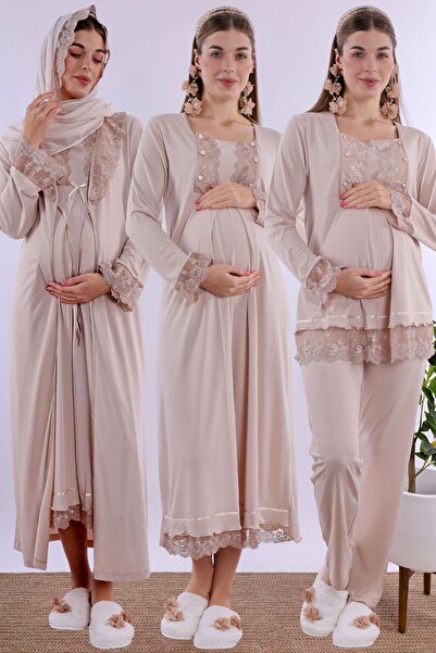 ByLohusa Pregnant and Postpartum Set with Hijab and Breastfeeding Features - ...