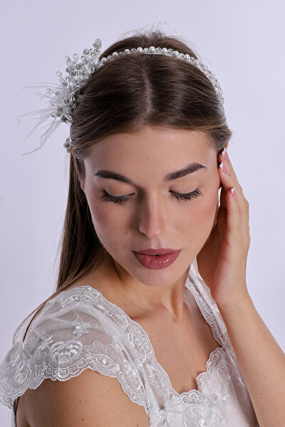 ByLohusa 1015 Coroană de maternitate din piatră albă de perlă