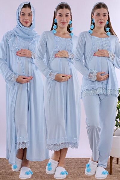 ByLohusa Pregnant and Postpartum Set with Hijab and Breastfeeding Features - ...