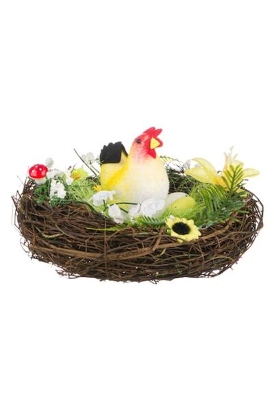 SHOPIENS Easter Decorative Nest with Wooden Support
