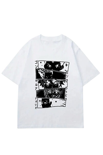 İlayda Toprak Tricou unisex cu imprimeu ochi, alb, cu mânecă scurtă, oversize