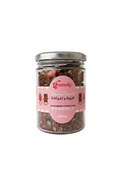 Granola Granoli with Strawberry and Chocolate