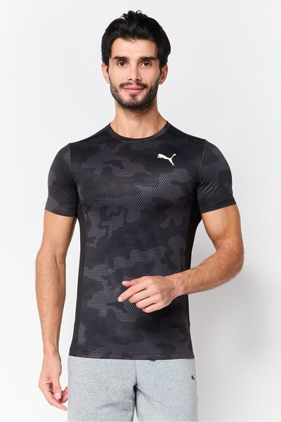 Puma Men Sportswear Fit Short Sleeve Camouflage Print Training T-Shirt, Multi...