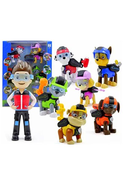 Toybox Paw Patrol Toys 7in1 Action Figure Set, Complete Rescue Team, Patrol D...