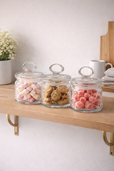 Paşabahçe 3'lü Vakumlu Desenli Cam Kavanoz Saklama Seti - Mutfakta Düzen ve Ş...