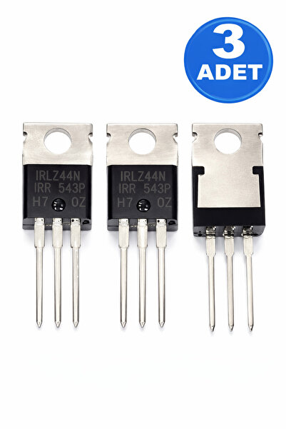 Generic 3 Adet IRLZ44N MOSFET – Logic Level, Yüksek Akım, TO-220 Paket