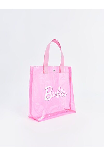 LC Waikiki LCW ACCESSORIES Fuşya Barbie Baskılı Kız Çocuk Plaj Çantası