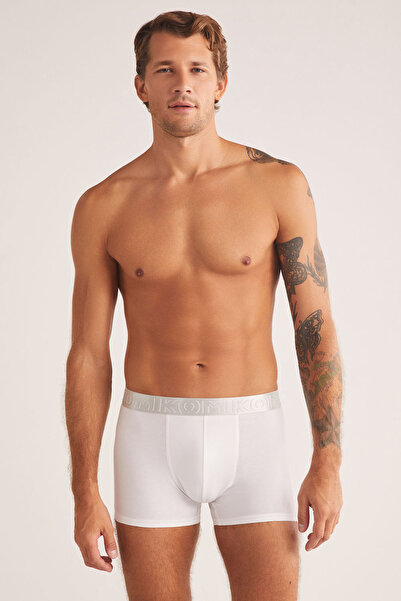 Kom Men's Modal-Cotton, Waist-Banded, Tight-Leg Boxer Shorts (with Socks as a...