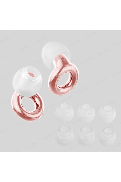 Choice14 سدادات أذن وردية عالية الدقة وقابلة لإعادة الاستخدام من هواك - 8 رؤو...