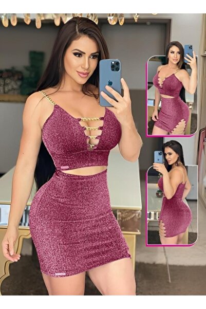 RAHAF TİCARET Chain Detailed 2 Piece Set