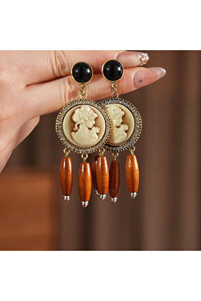 Choice أقراط متدلية بتصميم باروكي عتيق ورائع من ستايل 7، مرصعة بأحجار الراين ...