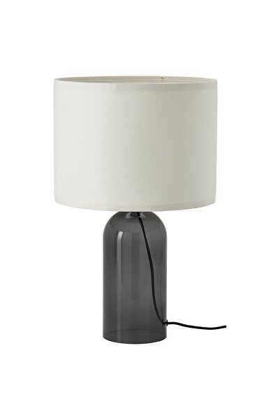 Generic Table lamp, smoked glass/white, 52 cm