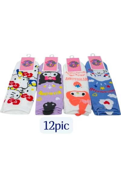 Generic Children's Socks, Assorted Characters, 12 Pieces - 25582