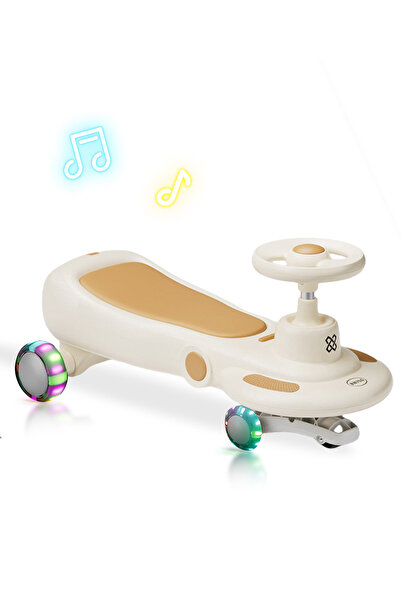 Ma Baby سيارة دفع للأطفال، سيارة تأرجح متوازنة مع عجلات وامضة للاستخدام الخار...