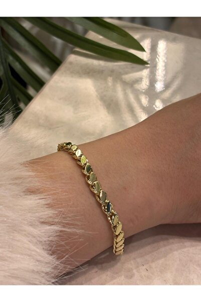 Veralys Atelier GOLD RENK ARPA PUL MODEL ZİNCİR 14K BİLEKLİK
