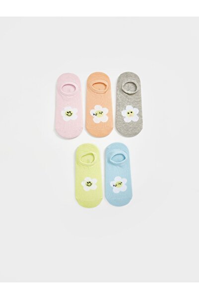 LC Waikiki Patterned Girl's Booties Socks Pack of 5