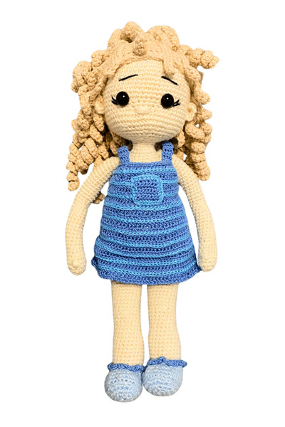 Fairy Dolls Luna | Handmade knitted cotton doll with hypoallergenic filling