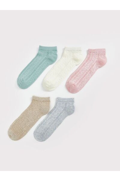 LC Waikiki Self Patterned Women's Booties Socks 5 Pcs