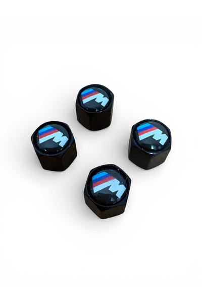 İKTUNING İK TUNİNG BMW M LOGO LU 4 ADET SİYAH METAL SİBOP KAPAK TAKIMI