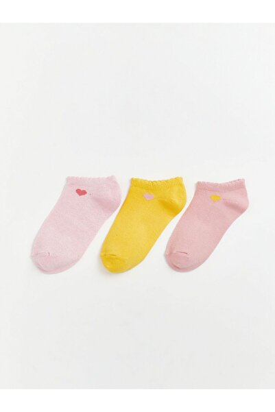 LC Waikiki Patterned Girls' Booties Socks 3-Piece