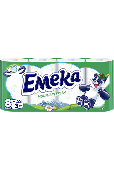 EMEKA Set of 2 x Mountain Fresh Toilet Paper, 3 Layers, 8 Rolls